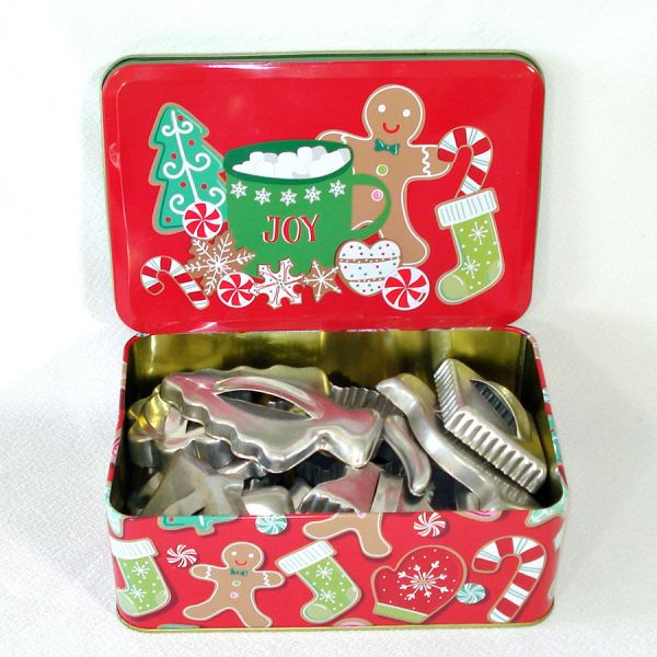 Aluminum Cookie Cutters in Christmas Gingerbread Boy Tin #2