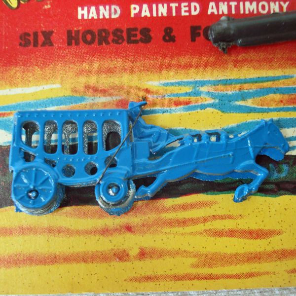 Western Stagecoach Antimony Toy Play Set Mint on Card #2