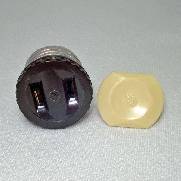 Bakelite Outlet Adaptor Plugs for Christmas Lights, Lamps #4