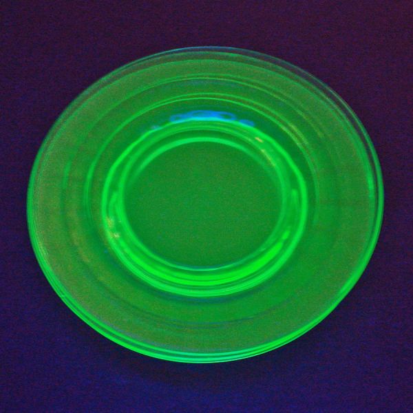 2 Hocking Green Block Optic 8 Inch Depression Glass Plates Plus Bonus #4