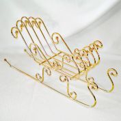 Mid Century Large Brass Santa's Sleigh Christmas Display