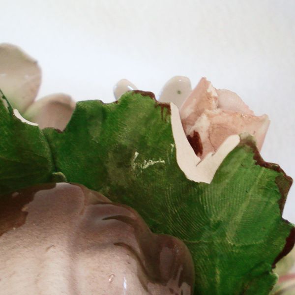 Capodimonte Italian Porcelain Flower Cart Figurine #10