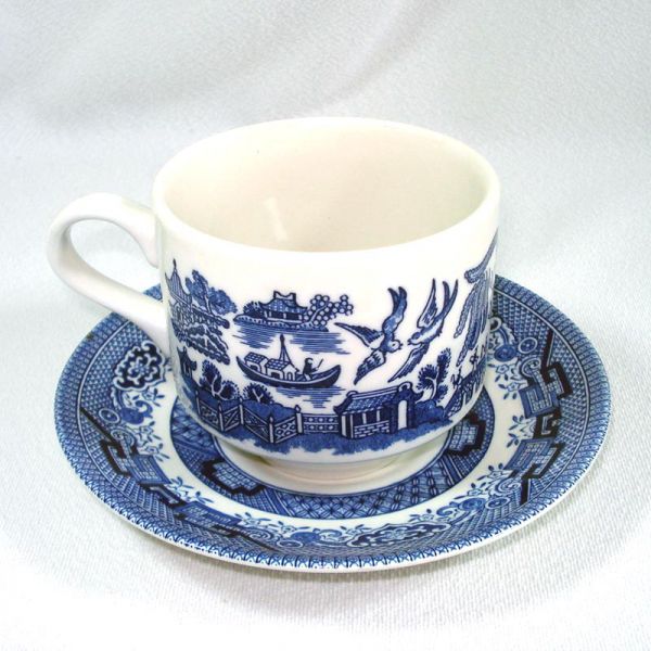 Churchill Blue Willow Cup and Saucer Set #2
