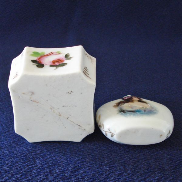 Two Antique French Porcelain Perfume Bottles #3