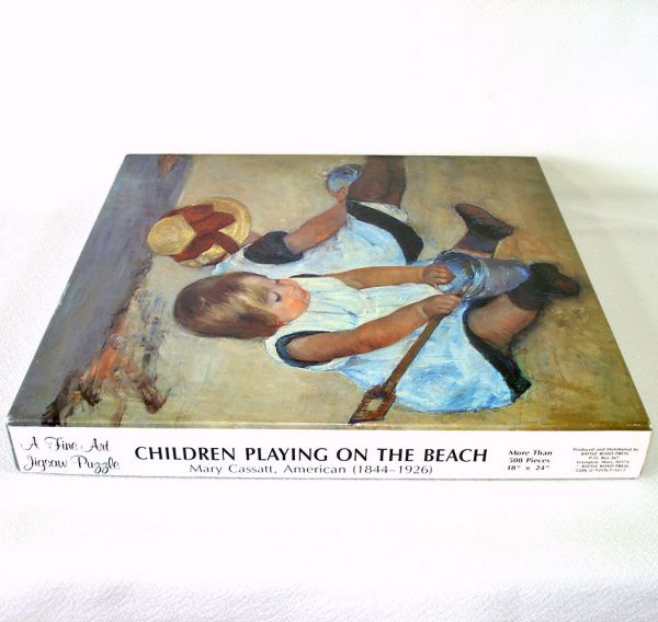 Children Playing on Beach Fine Art Jigsaw Puzzle Complete #2