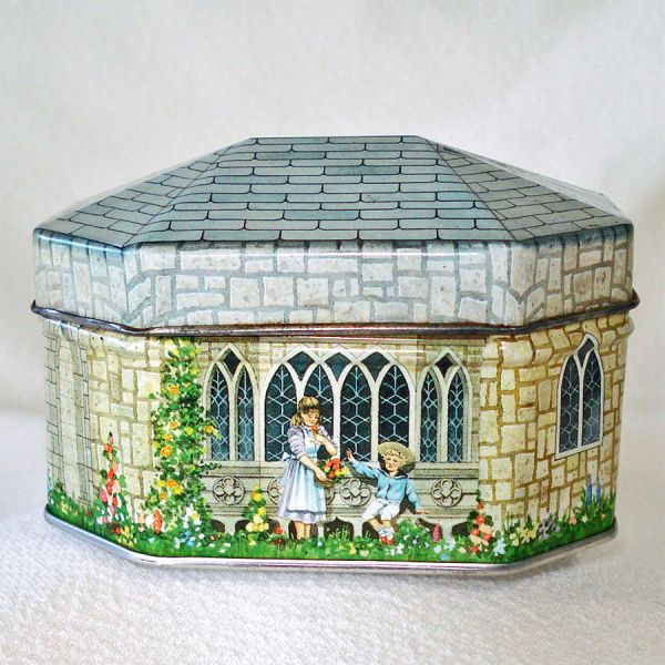 Lot 6 Vintage Tea Tins Cottages, Shops #6