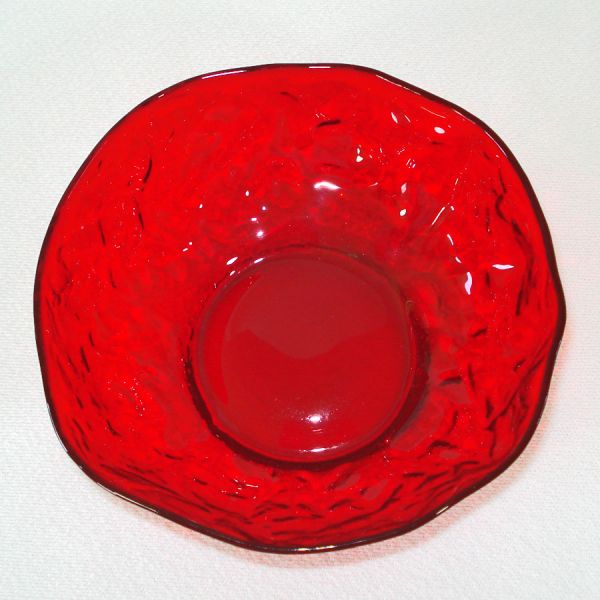 Morgantown Ruby Crinkle 5 Inch Bowl #3