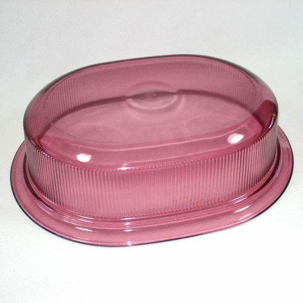 Corning Pyrex Visions Cranberry 4 Quart Oval Roaster #3