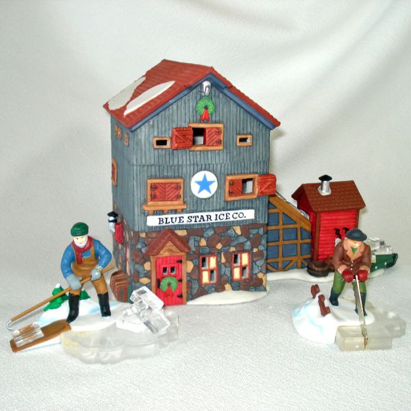 Blue Star Ice Dept 56 Christmas Village House, Harvesters #7