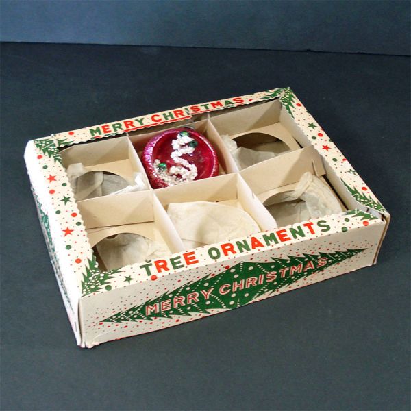 Empty 1950s Christmas Diorama Ornament Storage Box #3