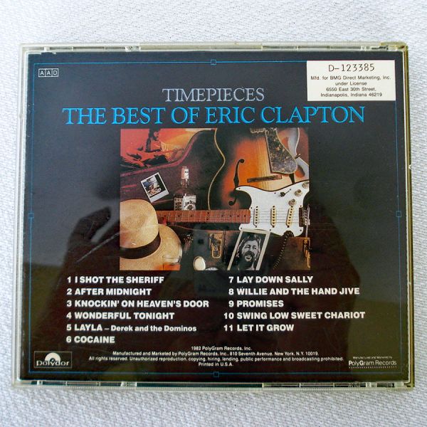 Timepieces Best of Eric Clapton CD Compact Disc #2