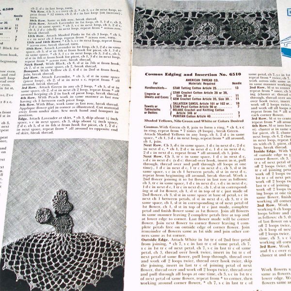 Flower Edgings 1949 Crochet Pattern Instruction Booklet #2