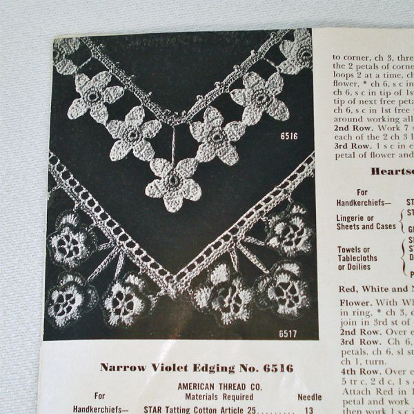 Flower Edgings 1949 Crochet Pattern Instruction Booklet #4