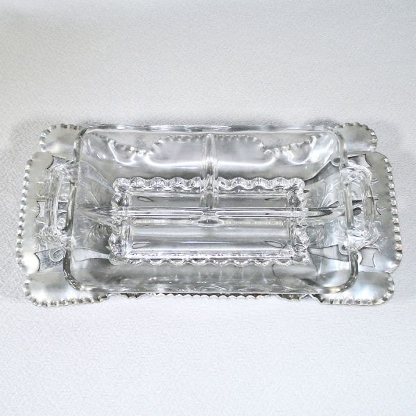 Hand Wrought Aluminum and Crystal Candy or Relish Dish #4