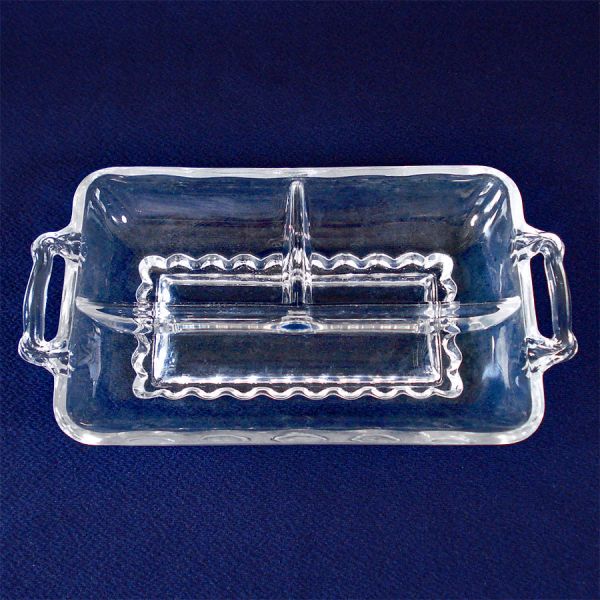 Hand Wrought Aluminum and Crystal Candy or Relish Dish #2