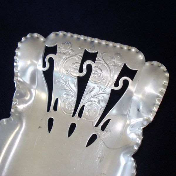 Hand Wrought Aluminum and Crystal Candy or Relish Dish #3