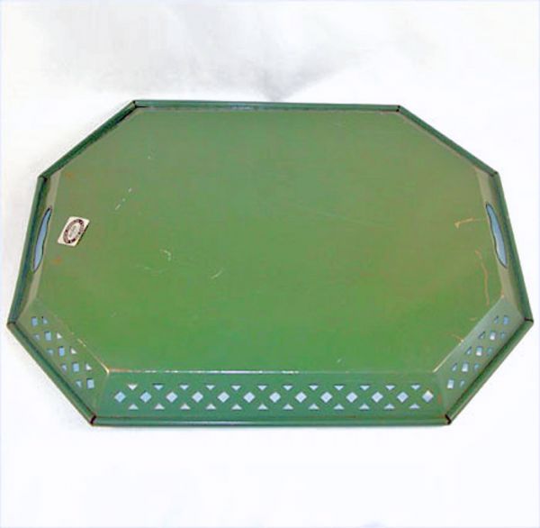 Nashco Tole Tray Green With Fruit #3