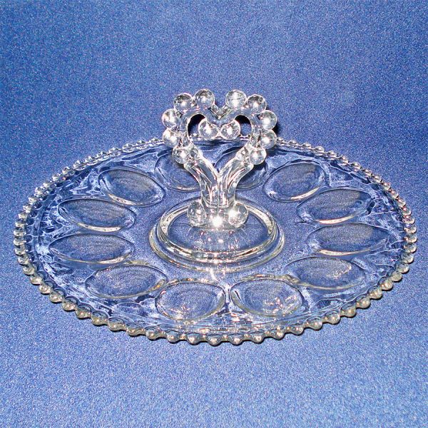 Imperial Candlewick Crystal Deviled Egg Plate Tray #2