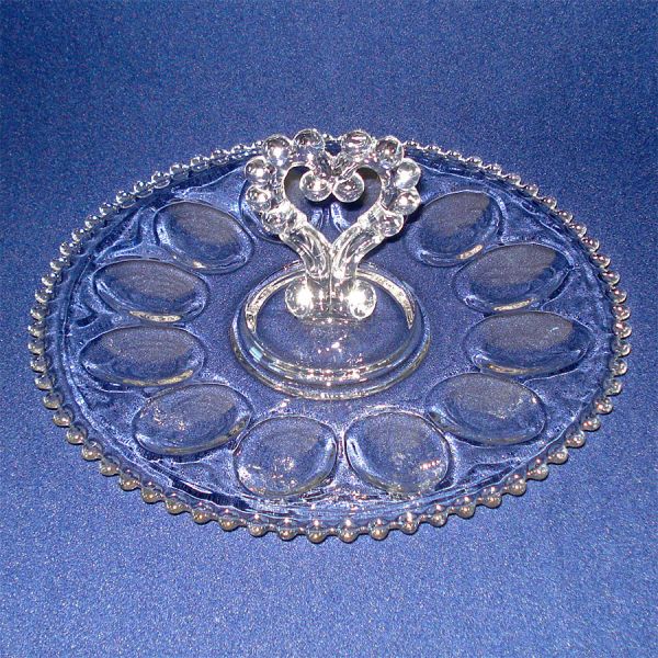 Imperial Candlewick Crystal Deviled Egg Plate Tray