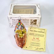 Indian in Canoe Inge Glass Christmas Ornament in Box