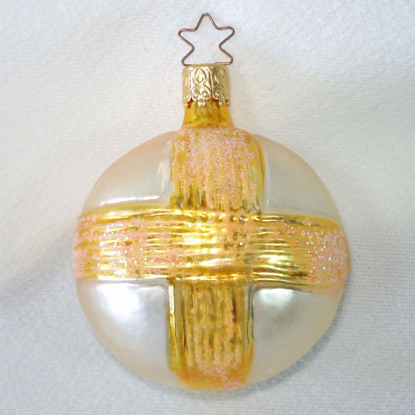 Inge Glass Madonna Child Nativity Christmas Ornament #2