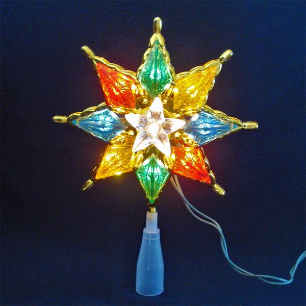 Lighted Jeweled Star Christmas Tree Topper #3