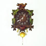 Keebler 1930s Bird Nest Miniature Pendulette Clock