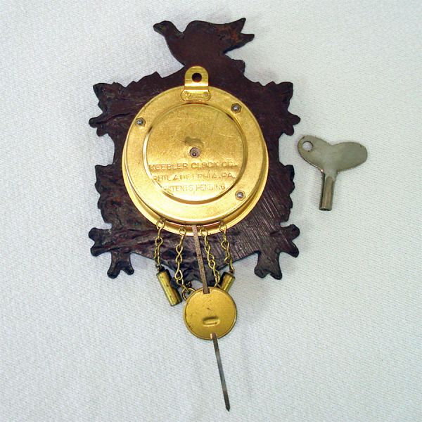 Keebler 1930s Bird Nest Miniature Pendulette Clock #3