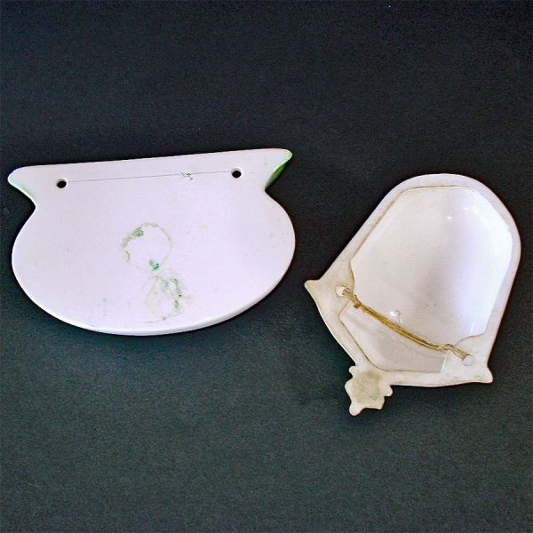 Floral Ceramic Lavabo Fountain 2 Piece Wall Pocket #3