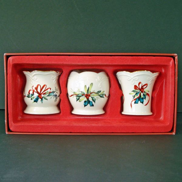 Lenox Winter Greetings Candle Holders, Box Set of 3 #4