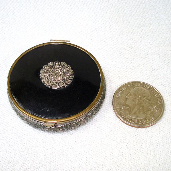 Marcasite Miniature Powder and Rouge Compact #5