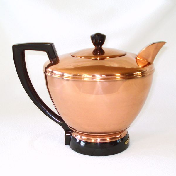 Manning Bowman Copper Electric Tea Kettle Mint in Box #2