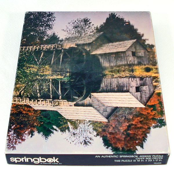 Mirror of the Past Springbok Old Watermill Jigsaw Puzzle Complete