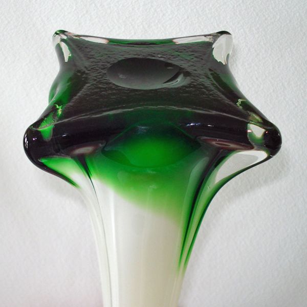 Italian Art Glass Flower Form Tall Vase #5