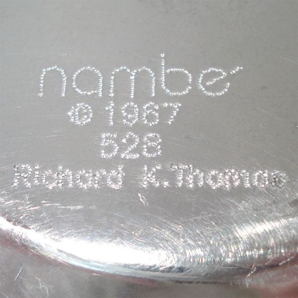 Nambe Pair Large Aluminum Tri Corner Bowls 1960s #4