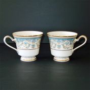 Noritake Moonlight Pair Footed Coffee or Tea Cups