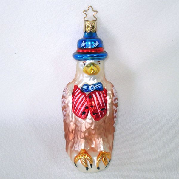 Inge Glas Patriotic Eagle Christmas Ornament Plus Bonus #2