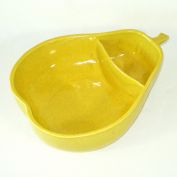 Pfaltzgraff 1940s Yellow Pear Divided Chip Dip Bowl