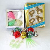 Bradford, Jewel Brite Plastic Christmas Ornaments Lot