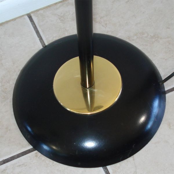Mid Century Triple Cone Shade Floor Lamp Black Gold #3