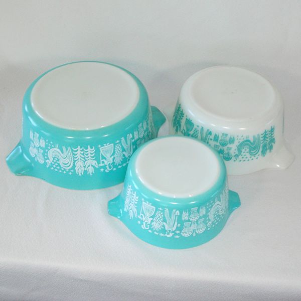 Pyrex Butterprint 3 Covered Casseroles Bake Serve Store Set #4