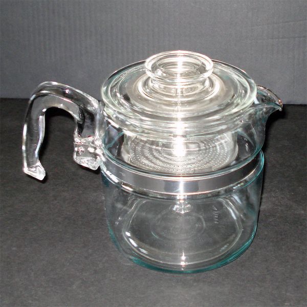 Pyrex Flameware 6 Cup Glass Percolator Coffee Pot #3