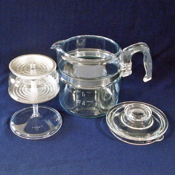 Pyrex Flameware 6 Cup Glass Percolator Coffee Pot #4