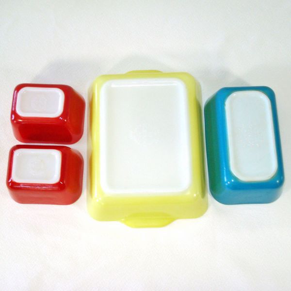 Pyrex Primary Colors Refrigerator Dishes Set Complete #4