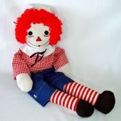 Hand Made Cloth Raggedy Andy Doll 25 Inches