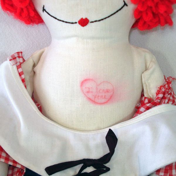 Hand Made Cloth Raggedy Andy Doll 25 Inches #3