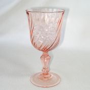Arcoroc Rosaline Pink Swirl Water Goblets