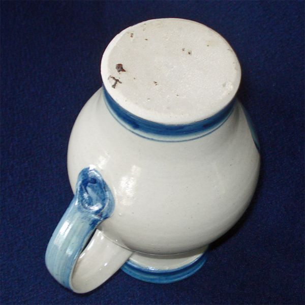 Cobalt Gray Salt Glazed Stoneware Pitcher West Germany #4