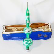 Sears Imperial Collection Green Glass Spire Christmas Tree Topper