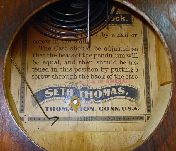 Seth Thomas Drop Octagon Wall Clock Early 1900s #5